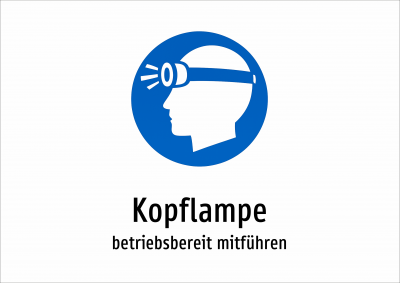 Kopflampe - betriebsbereit mitführen