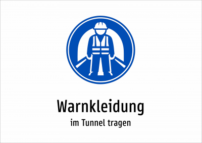 Warnkleidung - im Tunnel tragen