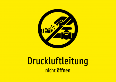 Druckluftleitung - nicht öffnen