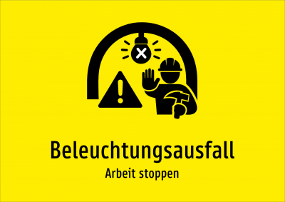 Beleuchtungsausfall - Arbeit stoppen