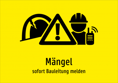 Mängel - sofort Bauleitung melden
