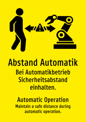 Abstand Automatik - Bei Automatikbetrieb Sicherheitsabstand einhalten.