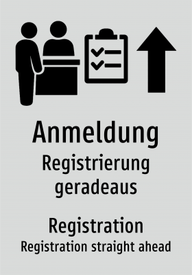 Anmeldung - Registrierung geradeaus