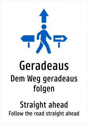 Geradeaus - Dem Weg geradeaus folgen