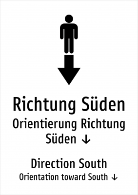 Richtung Süden - Orientierung Richtung Süden ↓