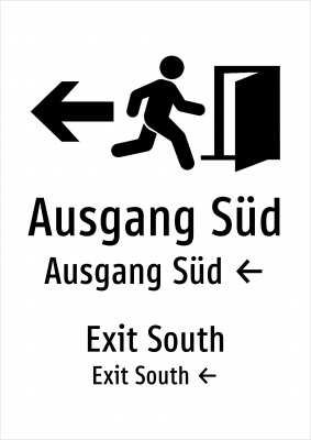 Ausgang Süd - Ausgang Süd ←