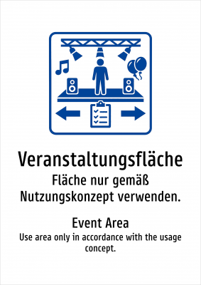 Veranstaltungsfläche - Fläche nur gemäß Nutzungskonzept verwenden.