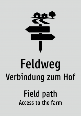 Feldweg - Verbindung zum Hof