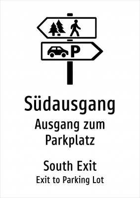 Südausgang - Ausgang zum Parkplatz