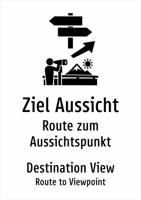 Ziel Aussicht - Route zum Aussichtspunkt