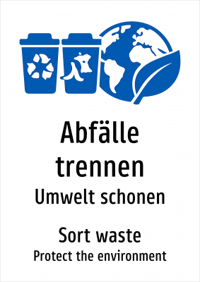 Abfälle trennen - Umwelt schonen
