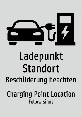 Ladepunkt Standort - Beschilderung beachten