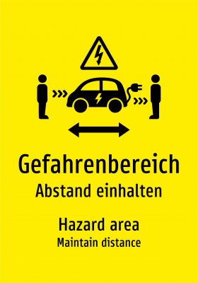 Gefahrenbereich - Abstand einhalten