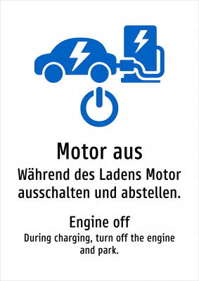 Motor aus - Während des Ladens Motor ausschalten und abstellen.