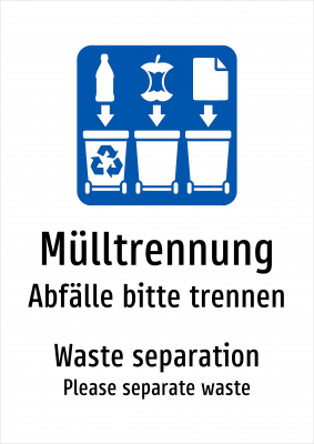 Mülltrennung - Abfälle bitte trennen