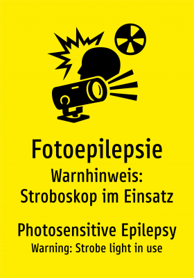 Fotoepilepsie - Warnhinweis: Stroboskop im Einsatz