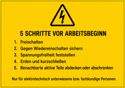Sicher Arbeiten an elektrischen Anlagen