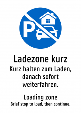 Ladezone kurz - Kurz halten zum Laden, danach sofort weiterfahren.