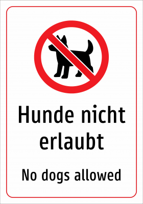 Hunde nicht erlaubt
