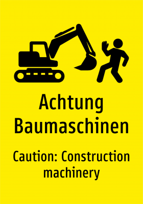 Achtung Baumaschinen