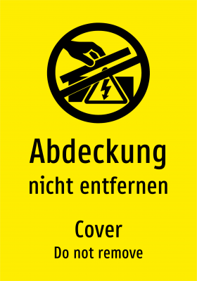 Abdeckung - nicht entfernen