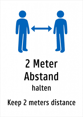 2 Meter Abstand - halten