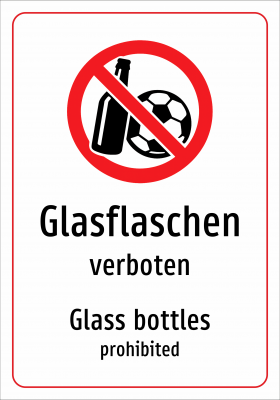 Glasflaschen - verboten