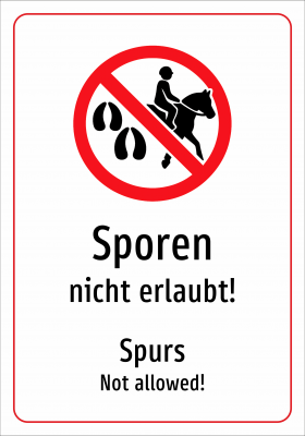 Sporen - nicht erlaubt!