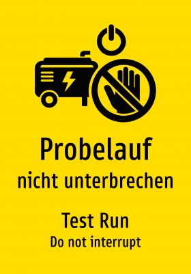 Probelauf - nicht unterbrechen