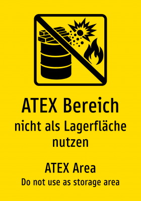 ATEX Bereich - nicht als Lagerfläche nutzen
