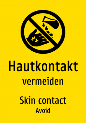 Hautkontakt - vermeiden