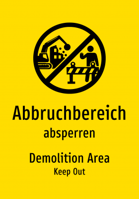 Abbruchbereich - absperren