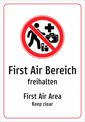 First Air Bereich - freihalten