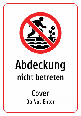 Abdeckung - nicht betreten