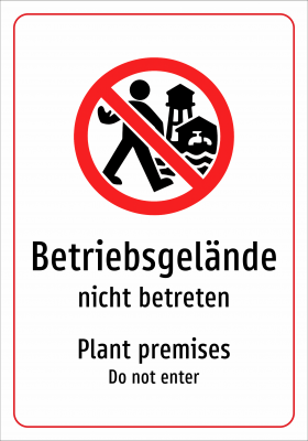 Betriebsgelände - nicht betreten