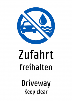Zufahrt - freihalten