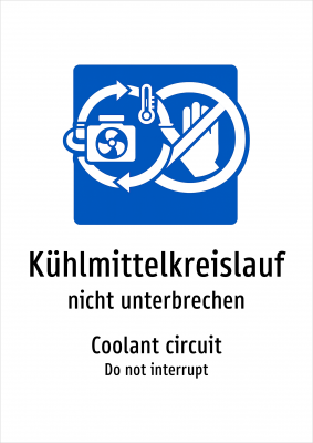 Kühlmittelkreislauf - nicht unterbrechen