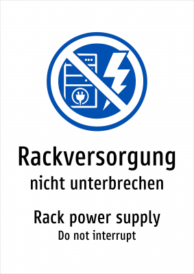 Rackversorgung - nicht unterbrechen