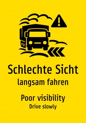 Schlechte Sicht - langsam fahren