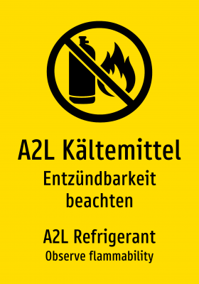 A2L Kältemittel - Entzündbarkeit beachten
