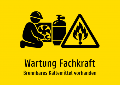 Wartung Fachkraft - Brennbares Kältemittel vorhanden
