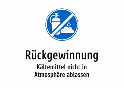 Rückgewinnung - Kältemittel nicht in Atmosphäre ablassen