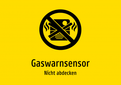 Gaswarnsensor - Nicht abdecken