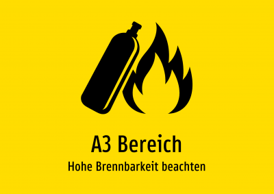 A3 Bereich - Hohe Brennbarkeit beachten