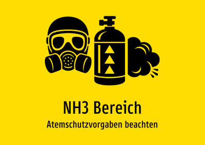 NH3 Bereich - Atemschutzvorgaben beachten