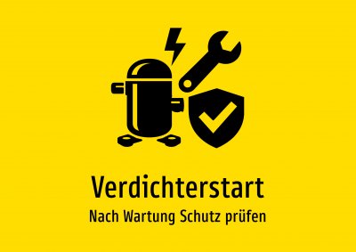 Verdichterstart - Nach Wartung Schutz prüfen