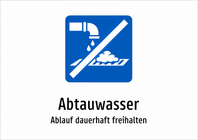 Abtauwasser - Ablauf dauerhaft freihalten