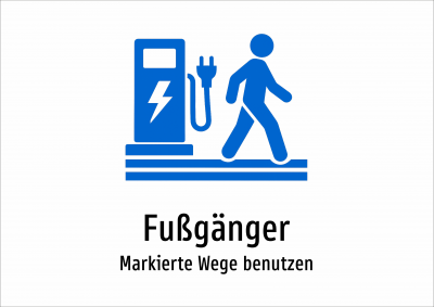 Fußgänger - Markierte Wege benutzen