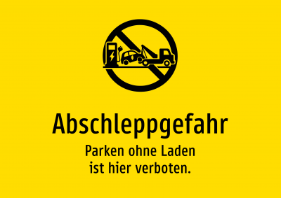 Abschleppgefahr - Parken ohne Laden ist hier verboten.