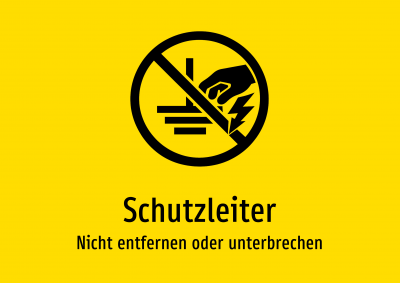 Schutzleiter - Nicht entfernen oder unterbrechen